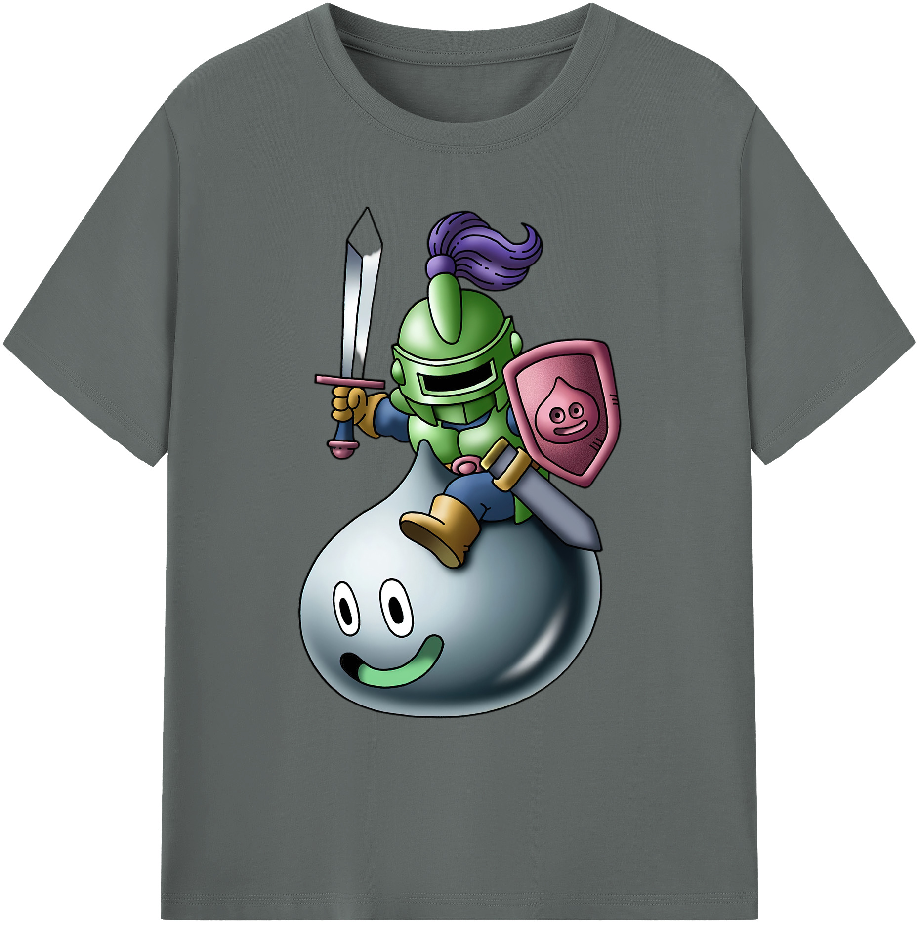 （画像用） ドラゴンクエスト Doragon Kuesuto Dragon Quest 綿100％ メンズ半袖Tシャツ｜肌触りやわらか＆通気性